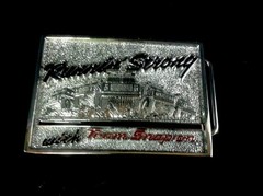 Snap On Belt Buckle Running Strong Chrome on Brass SSX-1176