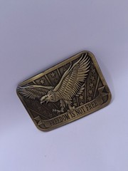 Sponsor 2014 Flying Eagle Freefom Is Not Free W Stars Stripes Metal Belt Buckle