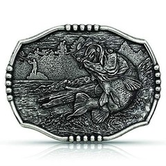 Montana Silversmiths Attitude Start of the Fight Bass Western Belt Buckle