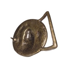 Lion Belt Buckle 2.75 Inch Brass Finish Nonmagnetic