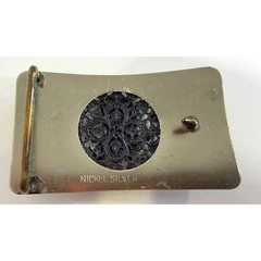 Vintage Cowboy Boots Belt Buckle Western Style Silver Tone Filigree Metal