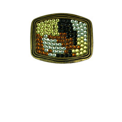 Vintage DIY Handmade Sequin Belt Buckle