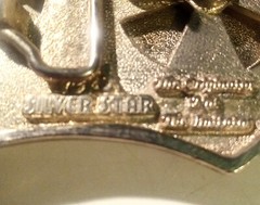 DJ Turn Tables Spinning Belt Buckle Silver Star Originator Vintage Made in USA