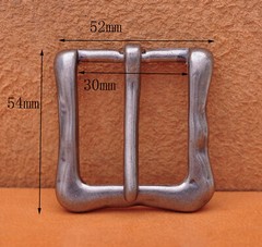 Biker Heavy Duty Solid Antique Prong Single Pin Buckle For 35MM Veg Leather Belt