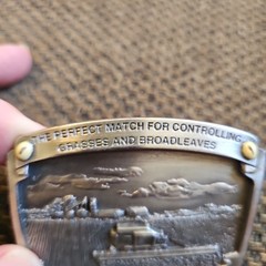 Vintage Collectible Fusion Flexstar Farm Glasses Silver Tone Metal Belt Buckle