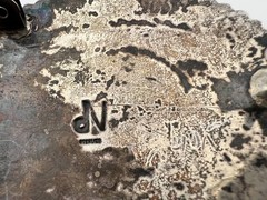 Vintage Nelson Piaso Signed Navajo Sterling Silver Belt Buckle 55.6g