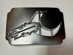 Native American Tribal Style Pattern Openwork Silver Color Belt Buckle