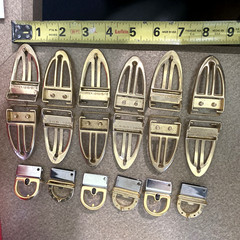 Geometric Belt Buckle non magnetic shiny metal Brass lot 2.5&Prime; x 1 3/8&Prime;