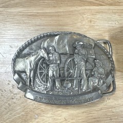 Western belt buckles Wells Fargo & Co Colt revolvers, Arroyo Grande lot of 4