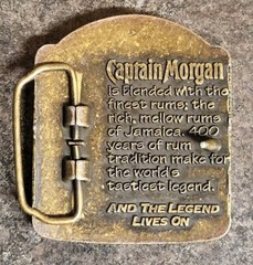Captain Morgan Belt Buckle In Package, New Never Used 1990s