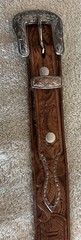 Western Vintage Men&rsquo;s Belt Buckle Custom Personalized Monogrammed Leather Belt