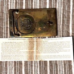 CIANBRO WESTBROOK 1987-88 BELT BUCKLE Anacortes Brass, USA RARE MADE IN USA