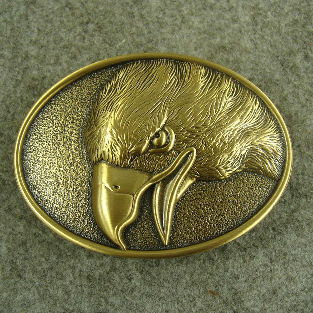 Solid Brass “ Eagle ” Oval Belt Buckles For 1.5&Prime; Plate Pin western Buckle Z248
