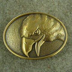 Solid Brass “ Eagle ” Oval Belt Buckles For 1.5&Prime; Plate Pin western Buckle Z248