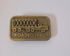 vintage 1980 belt buckle Chatham RODEO southwestern COWBOY native american