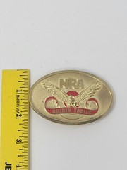 NRA Metal Brass Belt Buckle National Rifle Association Golden Eagles Vintage NIB