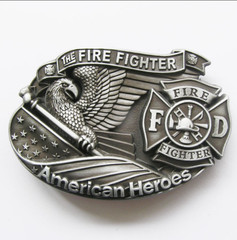 Fire Fighter American Hero Metal Belt Buckle