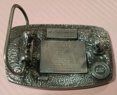 Vintage NOS CAT Road Builders Belt Buckle Caterpillar Heavy Equipment 1992