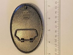 Italian Silvertone Metal Belt Buckle, A259 Classico Italia, Silver Belt Buckle