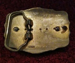Vtg Alloy US Air Force Veteran Soldier Belt Buckle