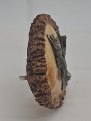 Vintage Handcrafted Elk Antler Burr Belt Buckle Buck