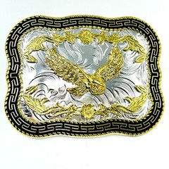 flying american eagle belt buckle pewter in silver black and gold 4×3 inches