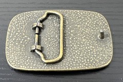 VTG 70s-80s Men&rsquo;s Women&rsquo;s Silver & Brass Tone Metal Dancing Couple Belt Buckle