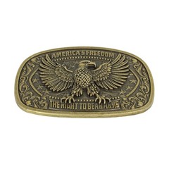 America&rsquo;s Freedom 2nd Amendment Eagle Belt Buckle Antique Bronze Fits 1.5&Prime; Belts