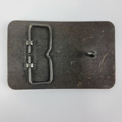 Vintage Solid Brass Homelite Chainsaw 7/10 Splitstakes Belt Buckle 3.5×2.25 EUC