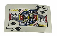Jack Of Spades Belt Buckle Playing Card Gambling Gambler Casino Las Vegas N New