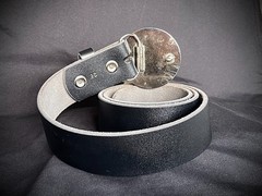 “Five Point Relic” Belt Buckle 2.5” Round Handmade Star OOAK Darren McNees