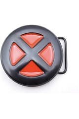 Marvel Comics X-Men Logo Black Red Metal Belt Buckle Men Clip Superhero
