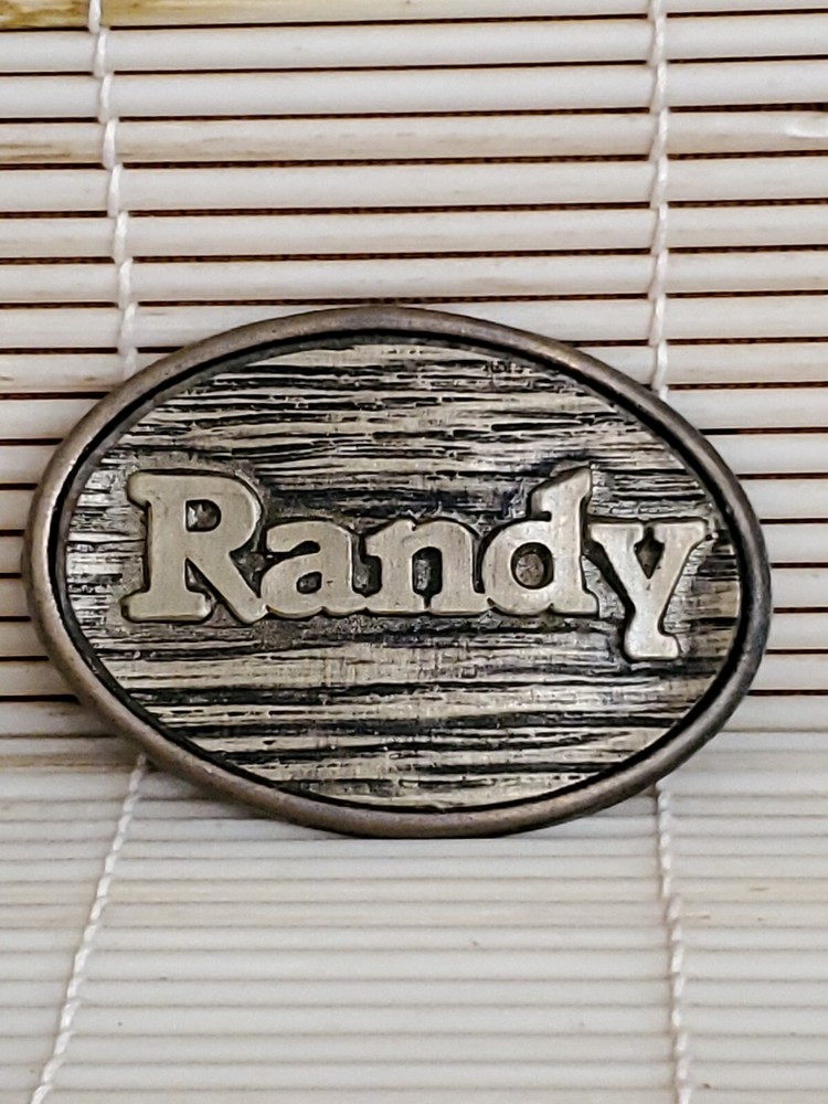 Vintage RANDY Belt Buckle By Oden – Made In USA – 2-3/4”x 2”