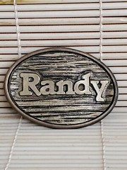 Vintage RANDY Belt Buckle By Oden – Made In USA – 2-3/4”x 2”