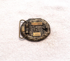 VINTAGE BELT BUCKLE TRACTOR IMPLEMENT SUPPLY (TISCO) SPEC CAST SISKIYOU BB16
