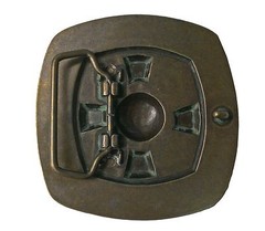 Celtic Cross – Brass Antique Patina Finish Belt Buckle