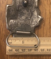 Train Car Caboose Belt Buckle Great American Buckle Co.Pewter 1979 Ltd Ed USA