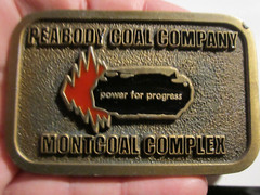 1985 PEABODY COAL COMPANY MONTCOAL COMPLEX BELT BUCKLE BBA-7