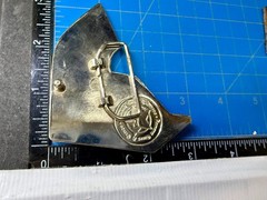 Famous Stars and Straps F Logo Belt Buckle Silver Black Metal Y2K