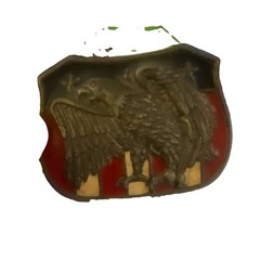 Men&rsquo;s Western Rectangular Belt Buckle Patriotic Eagle Red Black Gold Metal