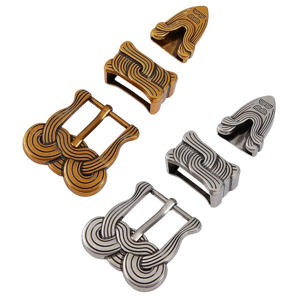 2 PCS Cowboy Replacement Belt Set 0.8&Prime; 20mm Straps Western Cowboy Antique Gold Silver…