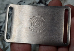 GRIP6 BELT BUCKLE – TITANIUM CONTOUR in NATURAL – WOMEN / MEN – 1.5 INCH WIDE