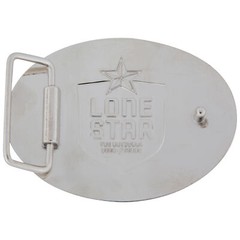 Lone Star Beer Oval Logo Belt Buckle Blue