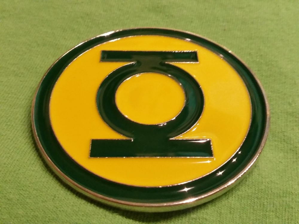 GREEN LANTERN LOGO ~ CLASSIC HAL Jordon METAL BELT BUCKLE ~ great for comic con