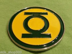 GREEN LANTERN LOGO ~ CLASSIC HAL Jordon METAL BELT BUCKLE ~ great for comic con