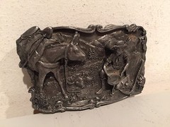Vintage Arroyo Grande Buckle Co. 1981 B-10 Gold Mining Panning Belt Buckle!