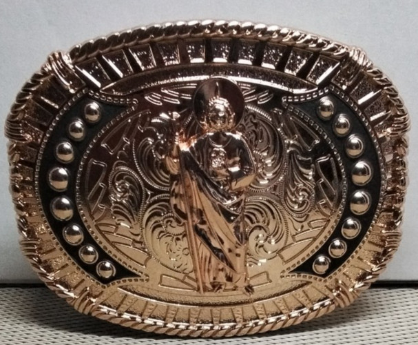 SAINT JUDE Western Cowboy Belt Buckle Hebilla Vaquera