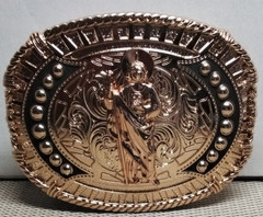 SAINT JUDE Western Cowboy Belt Buckle Hebilla Vaquera