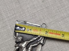 vintage TENNIS belt buckle 70s 80s bjorn borg mcenroe USA made WESTERN bergamot