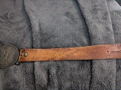 United States of America One Dollar Metal Belt Buckle tooled leather belt
